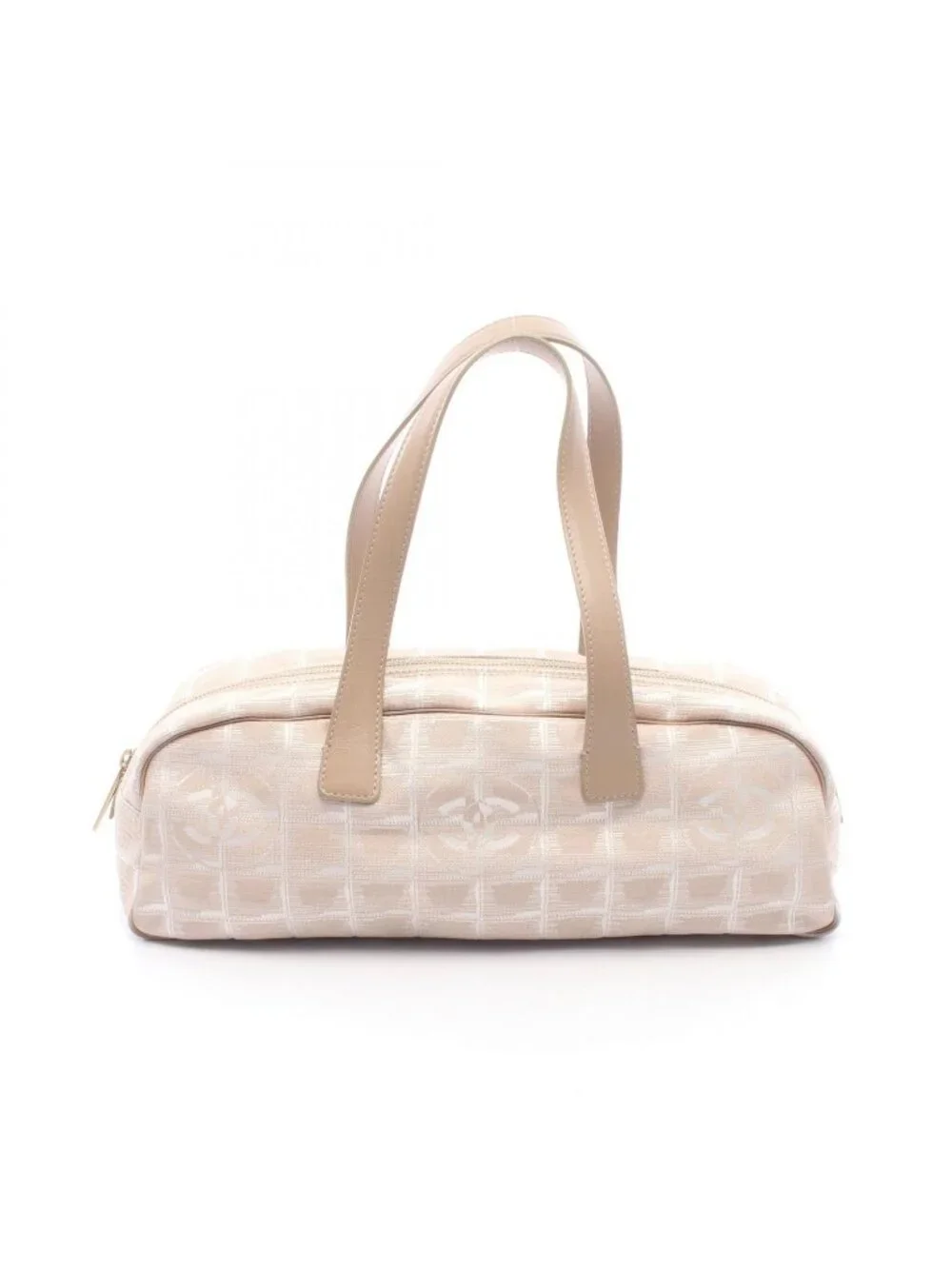 Chanel Handbag New Travel Line Beige Leather
